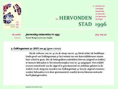  ; Gelkingestraat 41 en 43, 1995